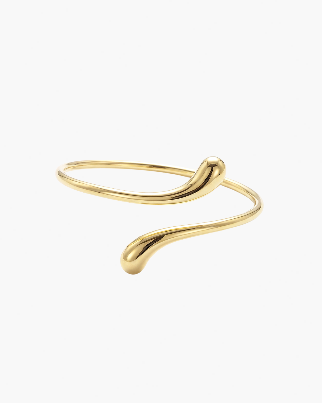 Gold tear drop shaped arm cuff